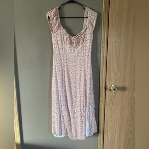 Aeropostale Pink Floral Midi Dress